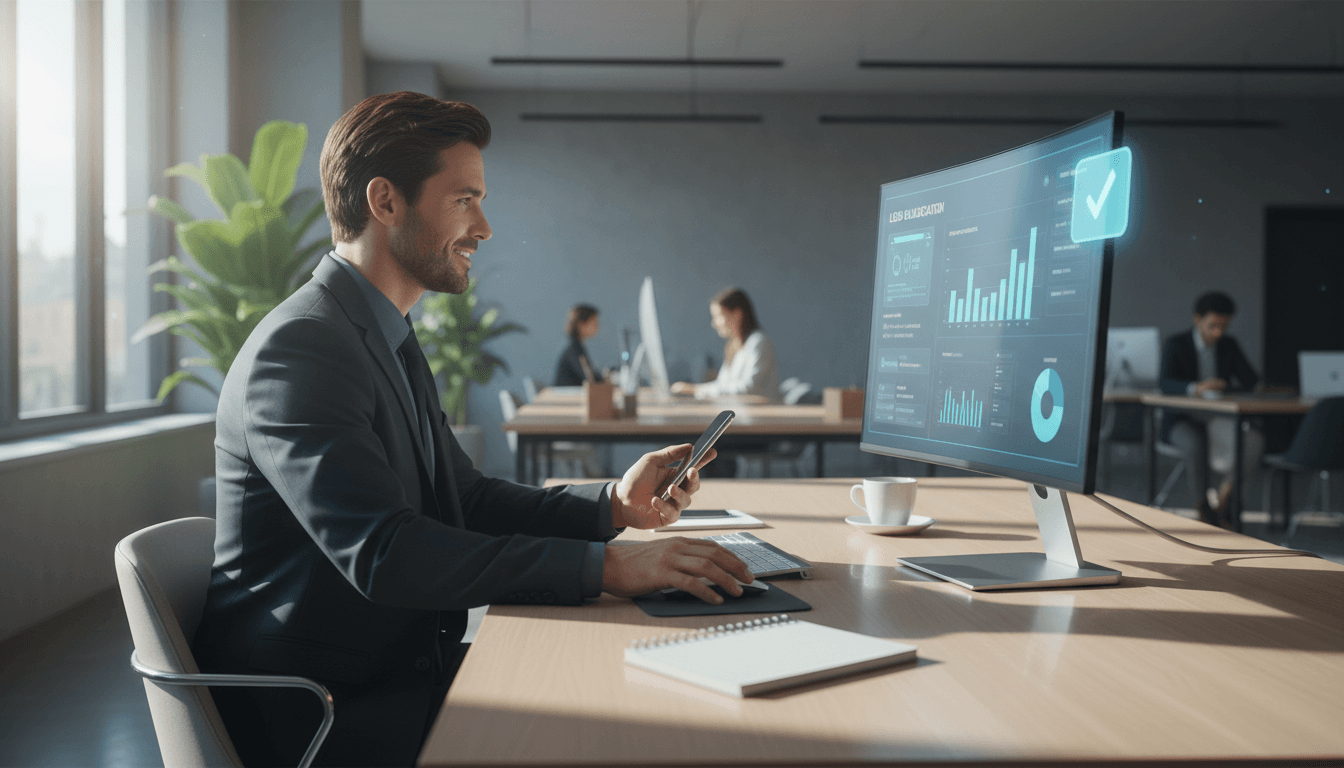 Real estate agent managing qualified leads on their computer dashboard