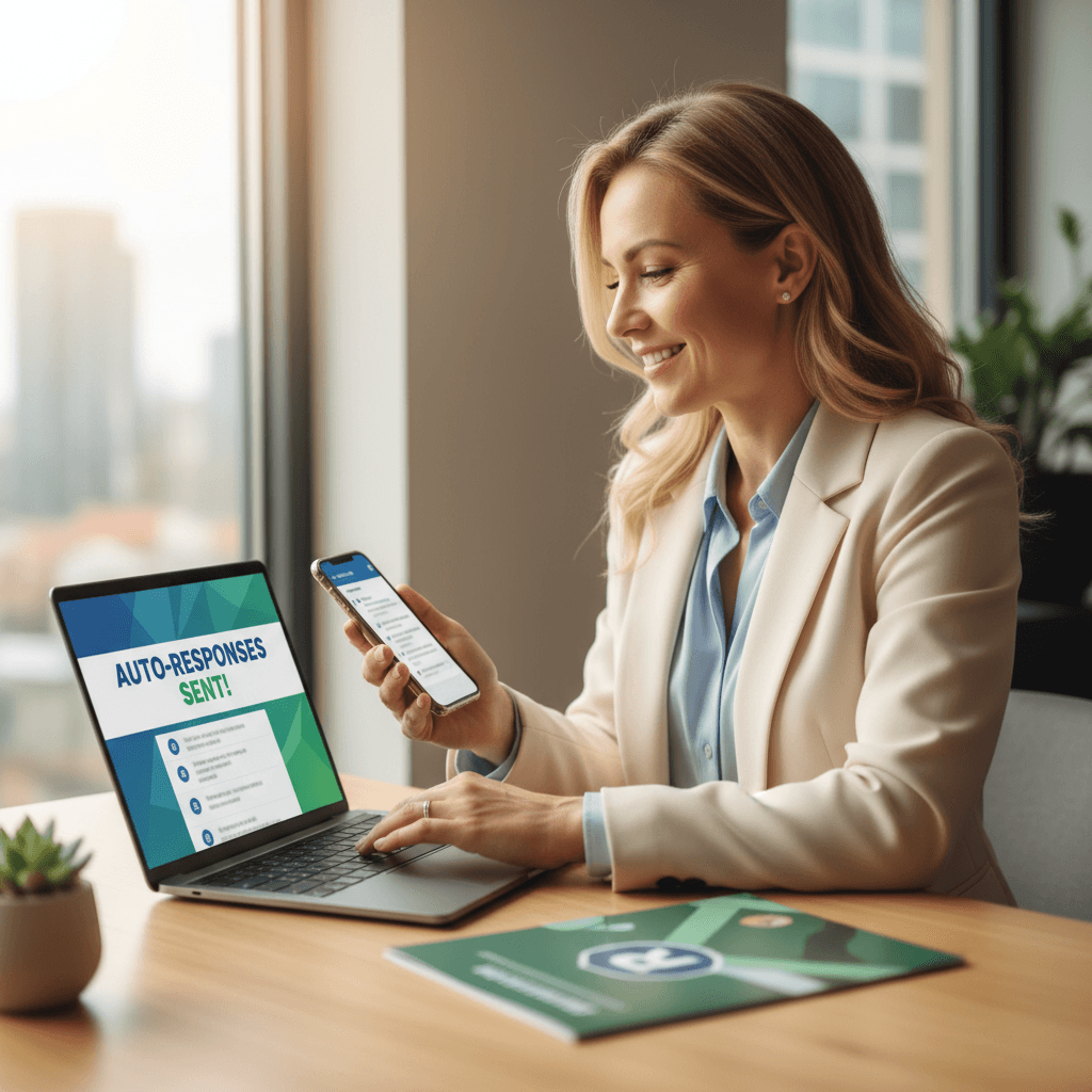 Real estate agent receiving instant lead notifications