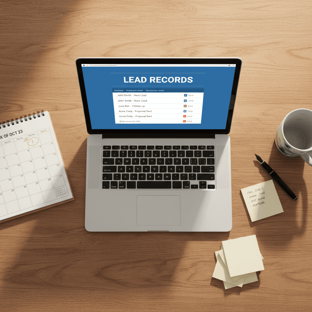 CRM dashboard with automated lead workflow integration